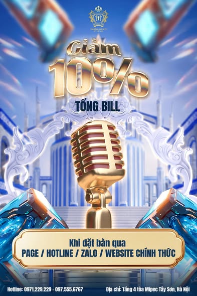 Đặt bàn KTV VIP Hà Nội trực tiếp – Giảm ngay 10% tổng bill tại Thượng Hải KTV & Restaurant